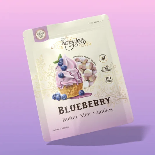 Blueberry buttermints package